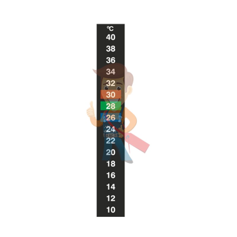 Многоразовая термоиндикаторная наклейка Hallcrest Digitemp 16