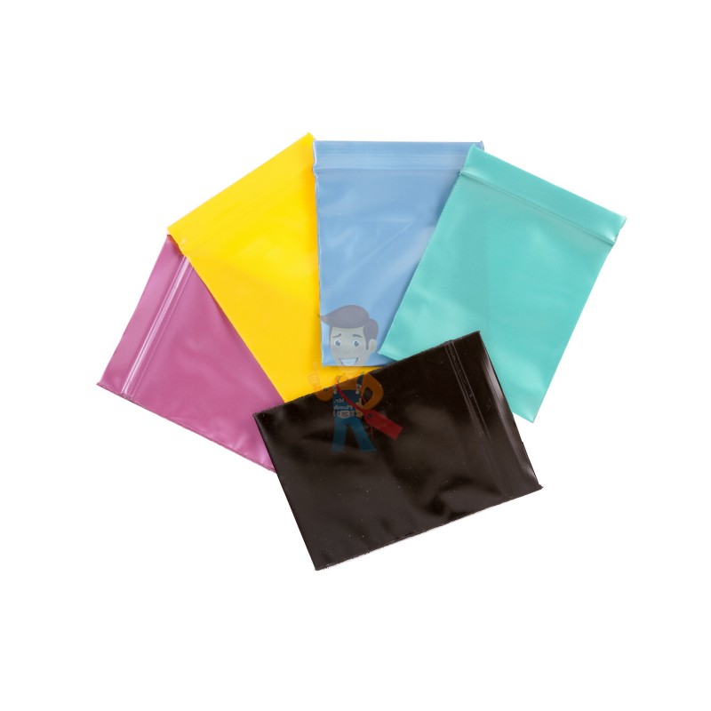 Упаковочные цветные зип пакеты Forceberg HOME & DIY с замком zip-lock 6х7 см, 5 цветов, 100 шт - фото 1
