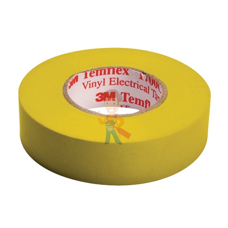 Набор изолент TEMFLEX 1300 универсальная жёлтая, рулон 19 мм x 20 м 10 шт - фото 1