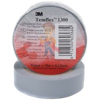 Набор изолент TEMFLEX 1300 универсальная серая, рулон 15мм x 10м 10 шт. - ПВХ изолента универсальная, белая, 15 мм x 10 м