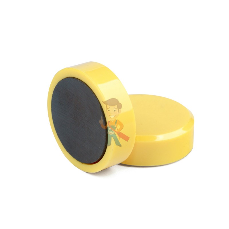 Магнит для магнитной доски Forceberg 30 мм, желтый, 10шт. - фото 1