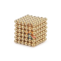 Forceberg TetraCube - куб из магнитных кубиков 6 мм, черный, 216 элементов  - Forceberg Cube - куб из магнитных шариков 5 мм, золотой, 216 элементов