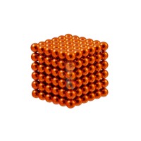 Forceberg TetraCube - куб из магнитных кубиков 6 мм, стальной, 216 элементов  - Forceberg Cube - куб из магнитных шариков 5 мм, оранжевый, 216 элементов