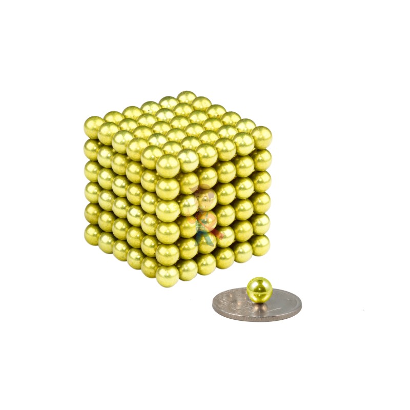 Forceberg Cube - куб из магнитных шариков 6 мм, оливковый, 216 элементов - фото 1
