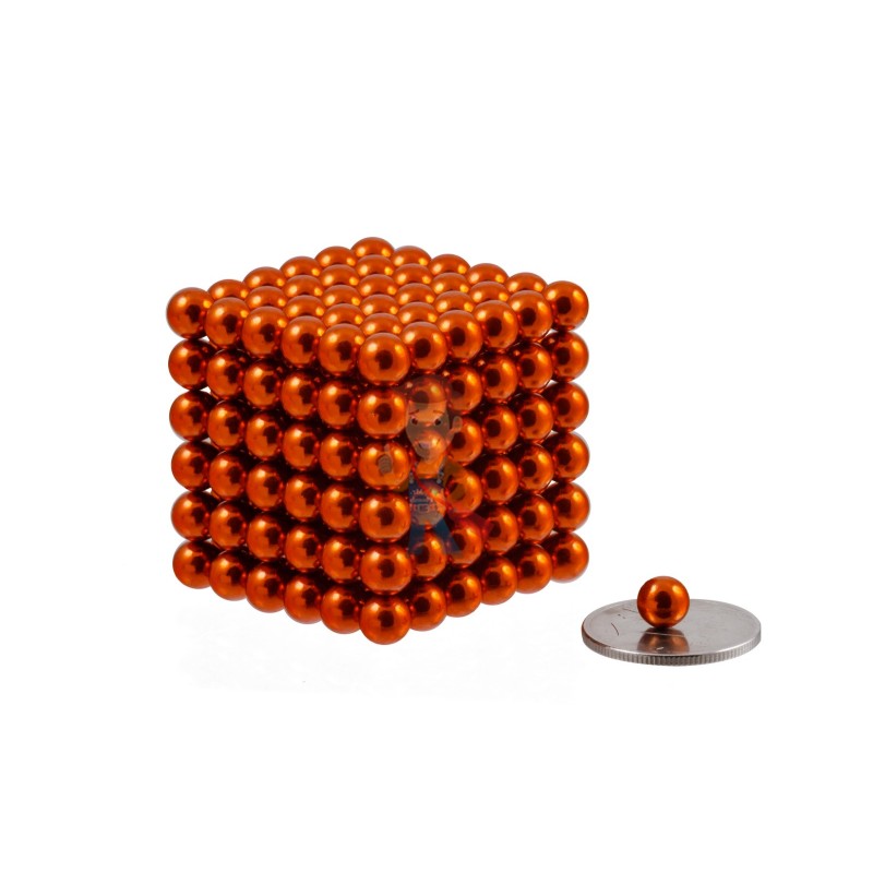 Forceberg Cube - куб из магнитных шариков 6 мм, оранжевый, 216 элементов - фото 1