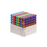 Forceberg Cube - куб из магнитных шариков 6 мм, красный, 216 элементов - Forceberg Cube - куб из магнитных шариков и кубиков 5 мм, цветной/стальной, 512 элементов
