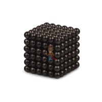 Forceberg Cube - куб из магнитных шариков 6 мм, белый, 216 элементов - Forceberg Cube - куб из магнитных шариков 5 мм, черный, 216 элементов