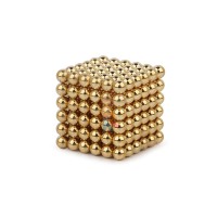 Forceberg Cube - Куб из магнитных шариков 10 мм, золотой, 125 элементов - Forceberg Cube - куб из магнитных шариков 6 мм, золотой, 216 элементов