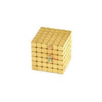 Forceberg TetraCube - куб из магнитных кубиков 6 мм, черный, 216 элементов  - Forceberg TetraCube - куб из магнитных кубиков 4 мм, золотой, 216 элементов 